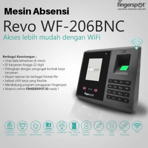 Mesin Absen Revo WF-206BNC - IMAGE CCTV SUKABUMI