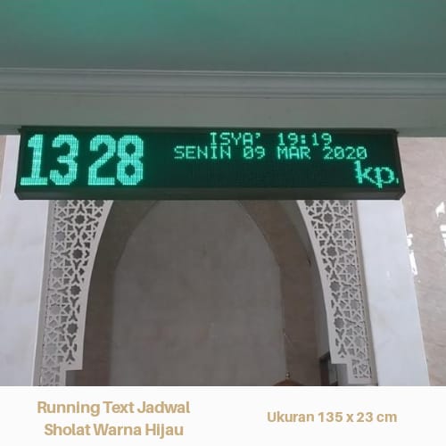 Running Text Jadwal sholat warna hijau - IMAGE CCTV SUKABUMI